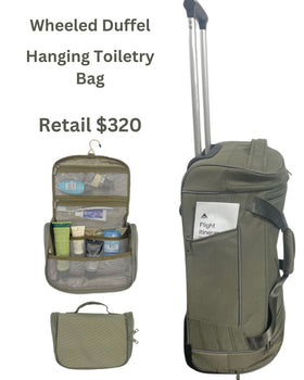 Rolling Duffle + Hanging Toiletry BUNDLE