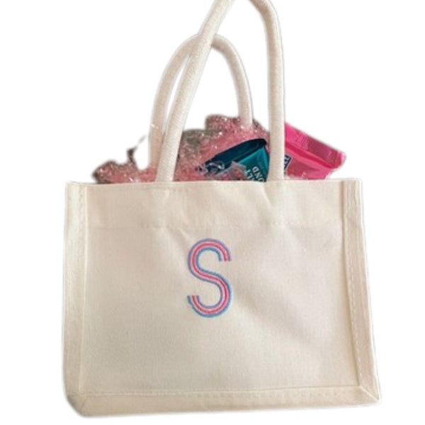 Mini Tote with single initial