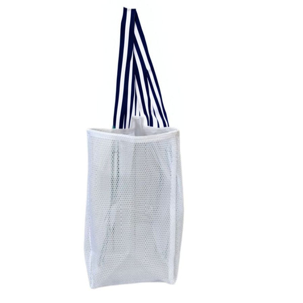 Mesh Tote navy handle