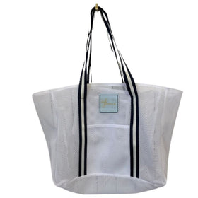 Mesh Tote navy handle