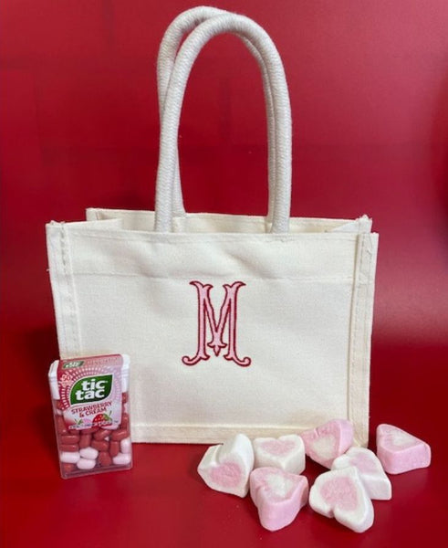 Sweetheart Bag with single initial