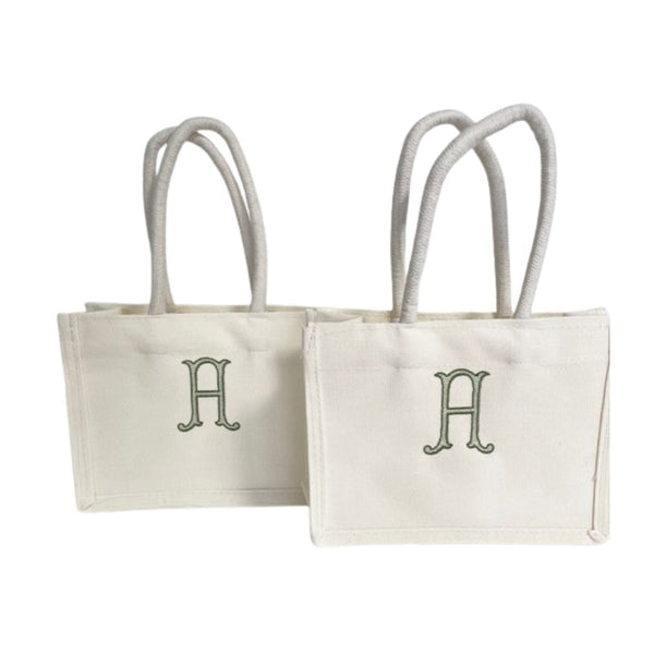 Mini Tote with single initial